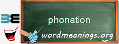 WordMeaning blackboard for phonation